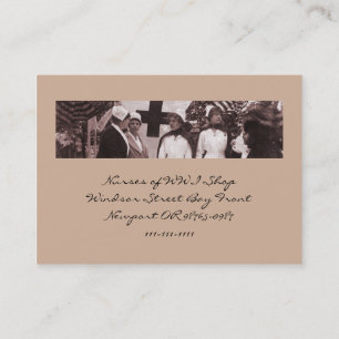 Aanwerving van verpleegsters visitekaartje