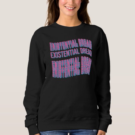 Aanwezige Dread Slogan Streetwear Aesthetische ret Trui (Voorkant)