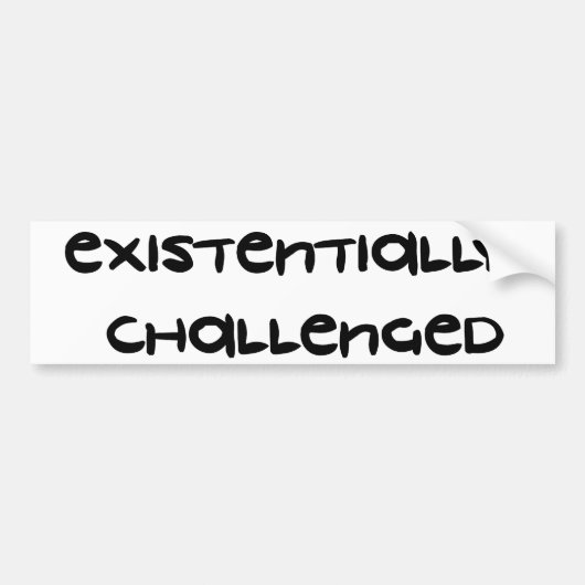 Aanwezige uitdaging bumpersticker (Voorkant)
