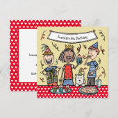 Aanwezige uitnodiging voor kinderen (Voorkant / Achterkant)