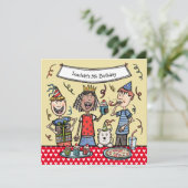 Aanwezige uitnodiging voor kinderen (Staand voorkant)