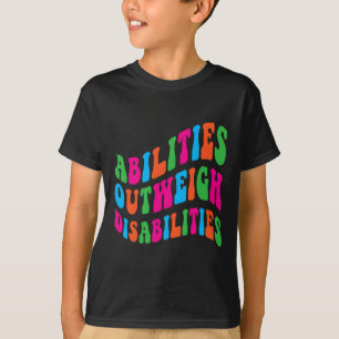 Aanwezigheid boven Gehandicapten Schoolpsychologie T-shirt