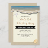 Aanwezigheid van Starfish & Seashell Beach Theme B Kaart (Voorkant / Achterkant)