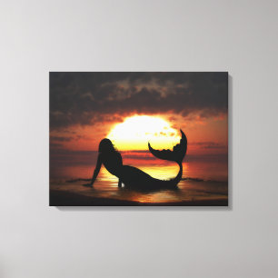Aanwezigheid Zeemeerminnend Canvas Afdruk