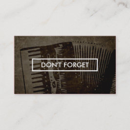 aanwijzing van muzieklessen Herinnering Afsprakenkaartje