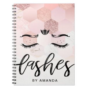 Aanwijzing van persoonlijke Gold Lashes-Roos Notitieboek