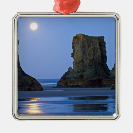 Aanzet, Bandon Beach, Oregon. Metalen Ornament (Voorkant)