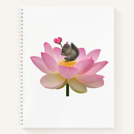 Aanzienlijk zoete Baby Hipster Squirrel Notitieboek (Voorkant)