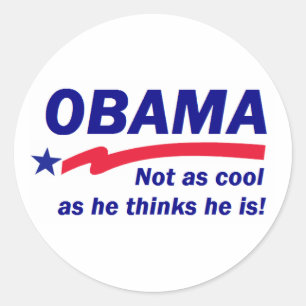 aaobamacool ronde sticker