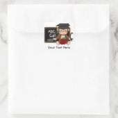 Aap Afstuderen 1 () Vierkante Sticker (Tas)