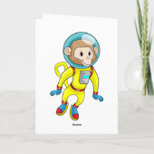 Aap als astronaut kaart (Achterkant)