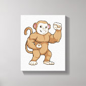 aap als Bodybuilder in Bodybuilding Canvas Afdruk (Voorkant)