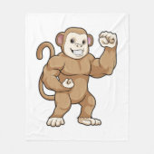 aap als Bodybuilder in Bodybuilding Fleece Deken (Voorkant)