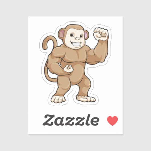 aap als Bodybuilder in Bodybuilding Sticker (Vel)