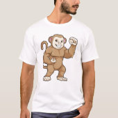 aap als Bodybuilder in Bodybuilding T-shirt (Voorkant)