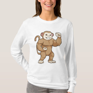 aap als Bodybuilder in Bodybuilding T-shirt