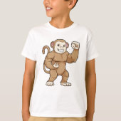 aap als Bodybuilder in Bodybuilding T-shirt (Voorkant)