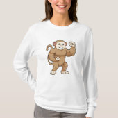 aap als Bodybuilder in Bodybuilding T-shirt (Voorkant)