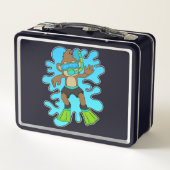 aap als duiker met Snorkel (Achterkant)