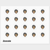 aap als schilder ronde sticker (Vel)