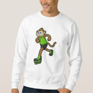 aap als Skater met gealigneerde schaatsen Trui