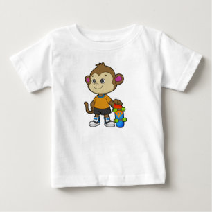 aap als Skater met skateboard