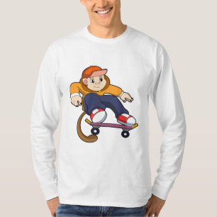 aap als Skater met skateboard T-shirt