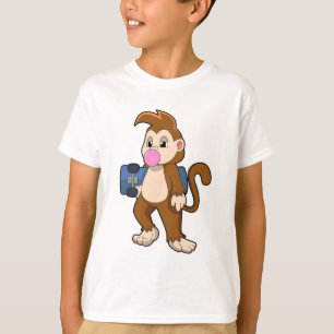 aap als Skater met skateboard T-shirt