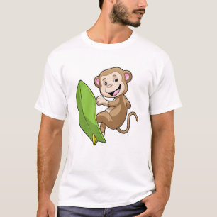 aap als Surfer met surfboard T-shirt