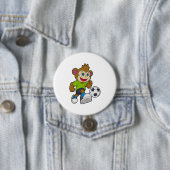 aap als voetzoeker met Voetbal Ronde Button 7,6 Cm (In situ)