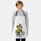 aap als voetzoeker met Voetbal Schort (Gedragen)