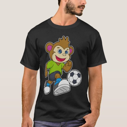 aap als voetzoeker met Voetbal T-shirt (Voorkant)