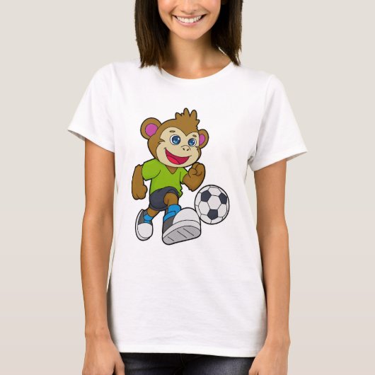 aap als voetzoeker met Voetbal T-shirt (Voorkant)