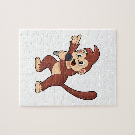 aap als zanger met microfoon.PNG Legpuzzel (Horizontaal)