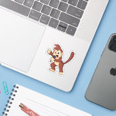 aap als zanger met microfoon.PNG Sticker (Laptop met iPhone)
