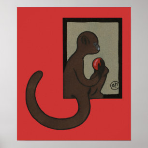 aap - Antiquarian, Colorful Book Illustration Poster