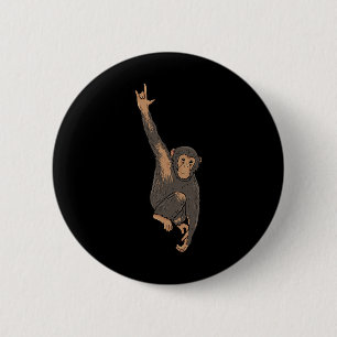 Aap ASL Handgebaar Doof Gehoorverlies Awarenes Ronde Button 5,7 Cm