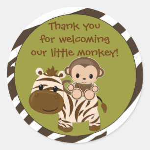 AAP Baby shower blanco label/zegel Nali NJM#06A Ronde Sticker