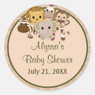 AAP Baby shower blanco label/zegel Nali NJM #07 Ronde Sticker
