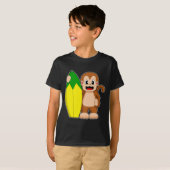 Aap Banaan Surfen T-shirt (Voorkant volledig)