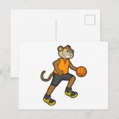 Aap bij Basketbalsport Briefkaart (Voorkant / Achterkant)