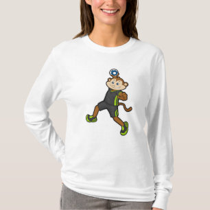 aap bij Handbalspeler met handbal T-shirt