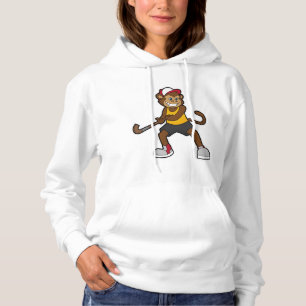 aap bij Hockey met Hockey stick Hoodie