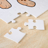 aap bij honkbal met honkbal legpuzzel (Zijkant)