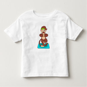 aap bij Yoga in de Permanente Kinder Shirts