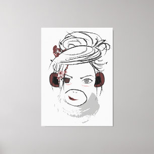 aap. canvas afdruk