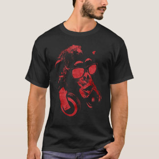 Aap Chimp met zonnebril en hoofdtelefoon 5 T-shirt