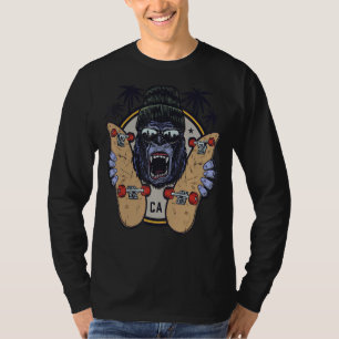 Aap Chimp met zonnebril en skateboard 1 T-shirt