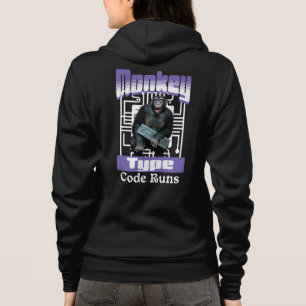 Aap die code typt laat programma's draaien - progr hoodie