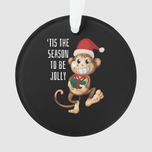 Aap Dier Kerstmis Ornament (voorkant)